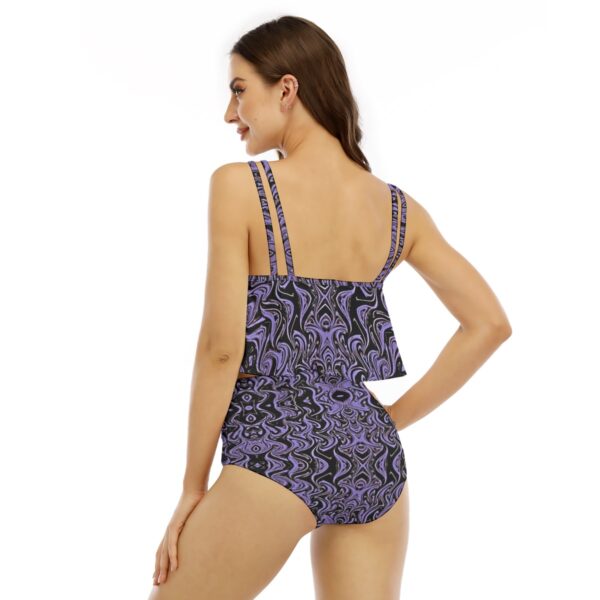 Darker Ink Ruffled Vest Bikini Swimsuit - Image 4