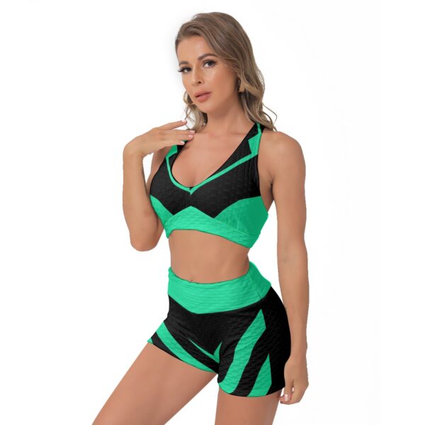 Tech Blue Sports Bra Suit - Image 2