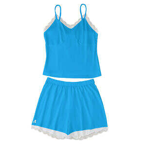Frozen Blue Lace Hem Cami Home Suit