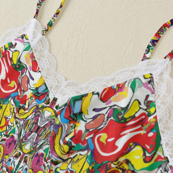 Coloursplash Lace Hem Cami Home Suit - Image 4