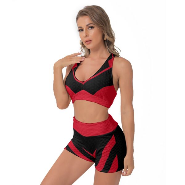 Spicy Super 9,000,000 Billion Thousand Volcano Red™ Sports Bra Suit - Image 2