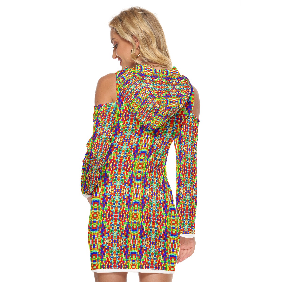 ArtDoggy™ Hoodie Tunic Dress | Neon Stain - Image 5