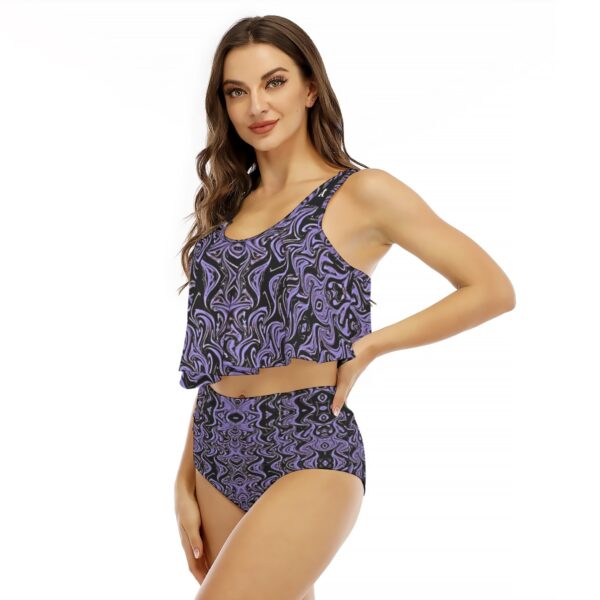 Darker Ink Ruffled Vest Bikini Swimsuit - Image 3