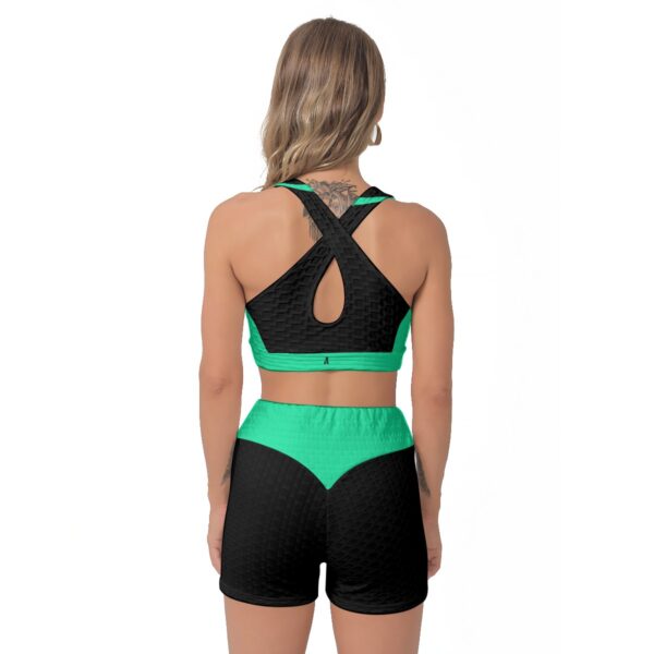 Tech Blue Sports Bra Suit - Image 4