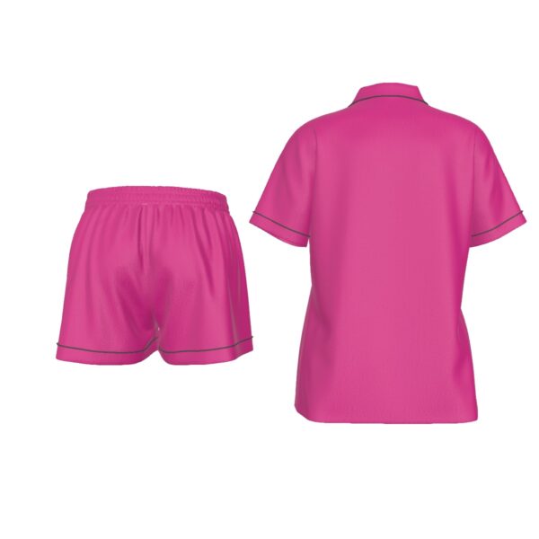 Ultrapink Synthetic Silk Short Sleeve Pajama Set - Image 2