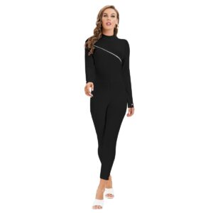 Midnight Long-sleeve Turtleneck Jumpsuit