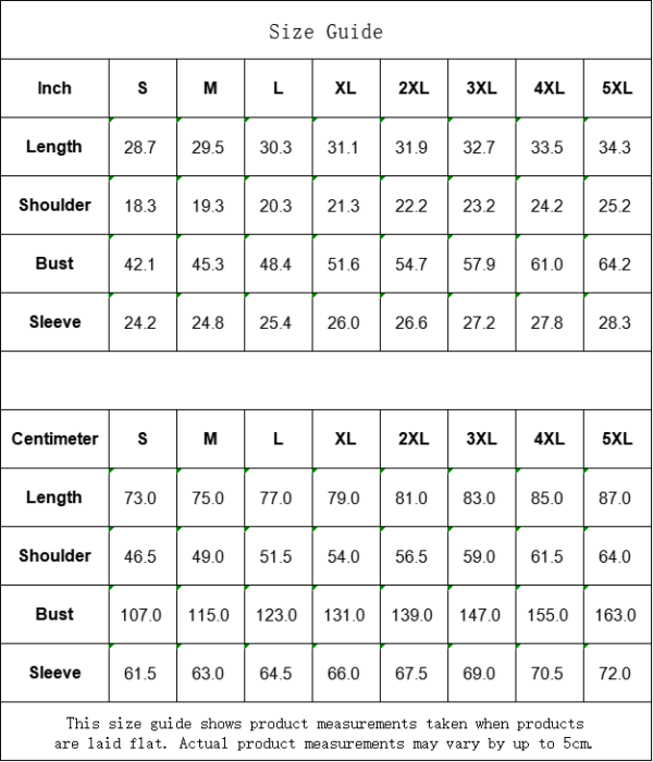 Size Chart ArtDoggy™ Zero K Single Breasted Cotton Blazer