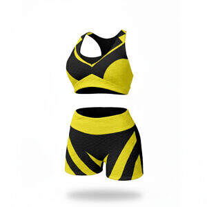 ArtDoggy™ Two-Piece Sports Bra Suit | Yellowjacket