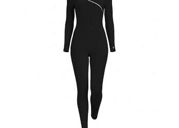 ArtDoggy™ Long-sleeve Turtleneck Jumpsuit | Midnight
