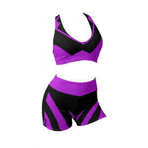 ArtDoggy™ Two-Piece Sports Bra Suit | Deep Purple
