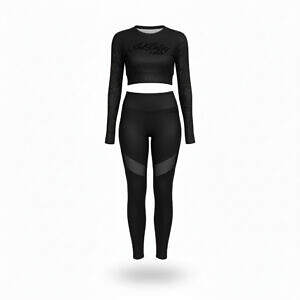 ArtDoggy™ Long Sleeve Cropped Top and Pants Set | Midnight Muscle