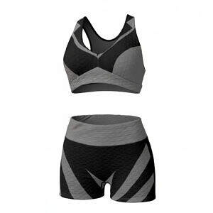 ArtDoggy™ Two-Piece Sports Bra Suit | Grey + Black