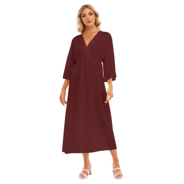 Cinnabar Mid-Sleeve Long Dress - Image 2