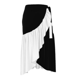 Monochrome Wrap Skirt