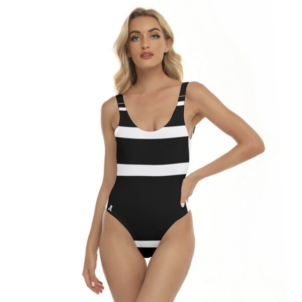 Monochrome One Piece Swimsuit - Image 2