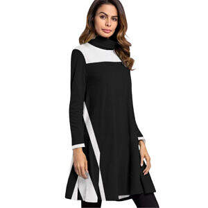 Long Sleeve Turtleneck Dress Display