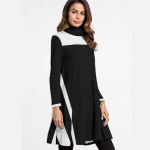 Turtleneck Dress With Long Sleeve