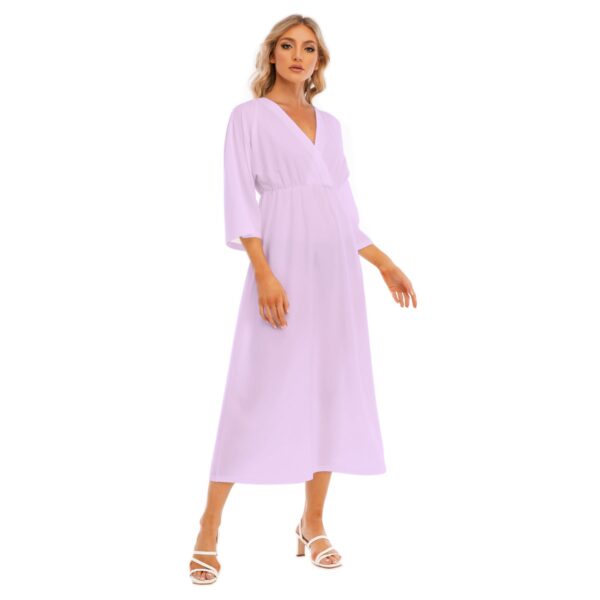 Cotton Candy Mid-Sleeve Long Dress - Image 3