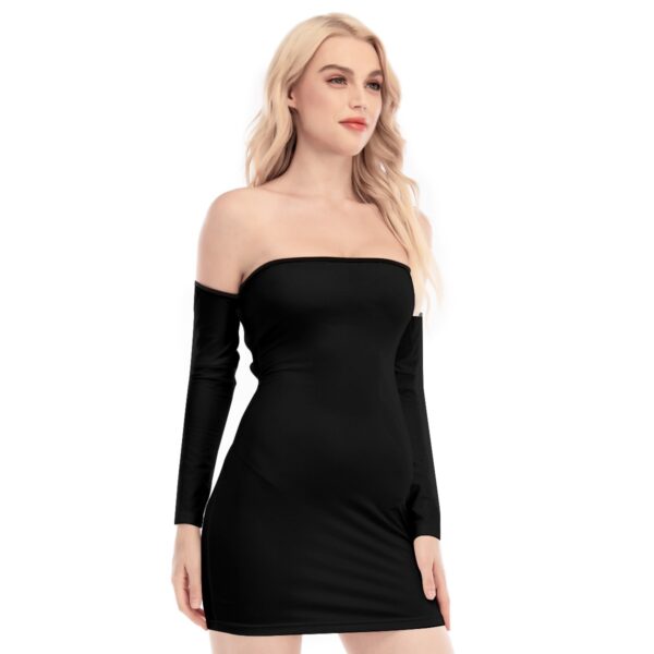 Off-shoulder Back Lace-up Dress - Image 2