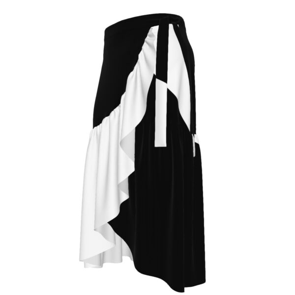 Monochrome Wrap Skirt - Image 4