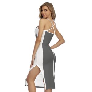 Greyscale Back Cross Cami Dress