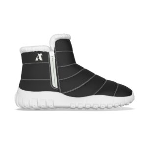 Black Ankle Height Snow Boots