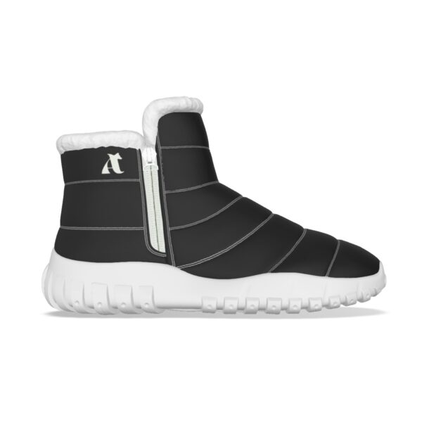 Black Ankle Height Snow Boots