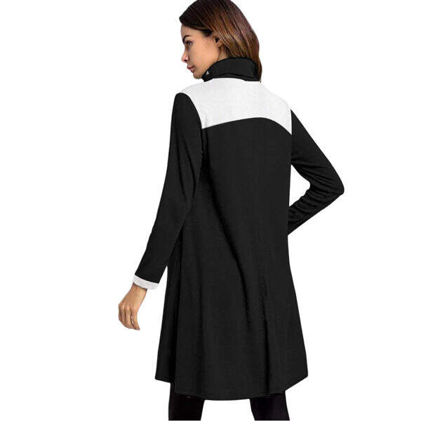 Long Sleeve Turtleneck Dress Back Profile