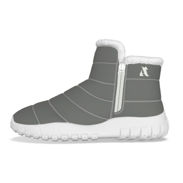Slate Gray Ankle Height Snow Boots - Image 4