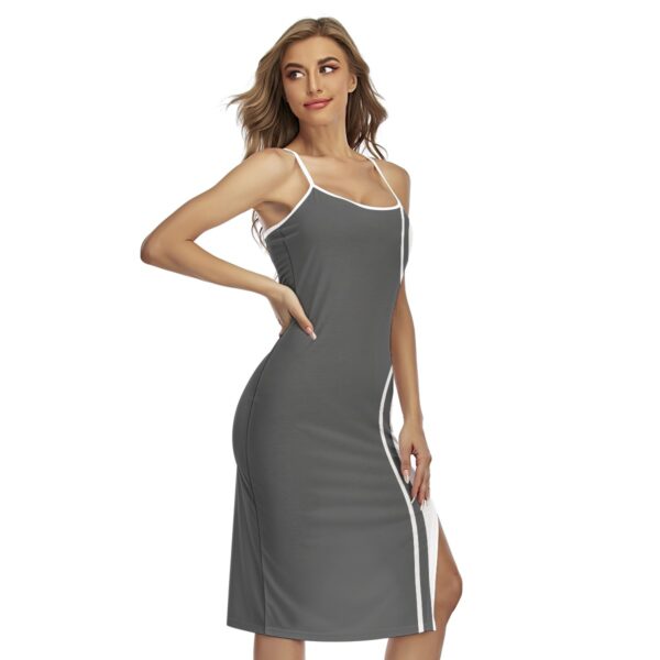 Greyscale Back Cross Cami Dress - Image 4