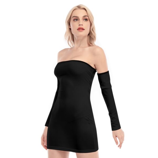Off-shoulder Back Lace-up Dress - Image 3