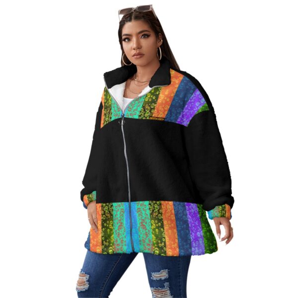 Retro Soda Borg Fleece Zip-Up Coat - Image 2