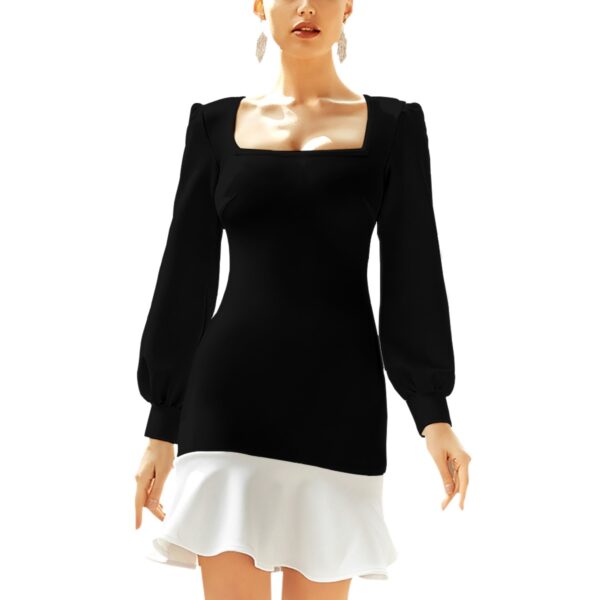Ruffle Hem Skinny Dress