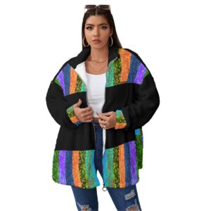 Retro Soda Borg Fleece Zip-Up Coat