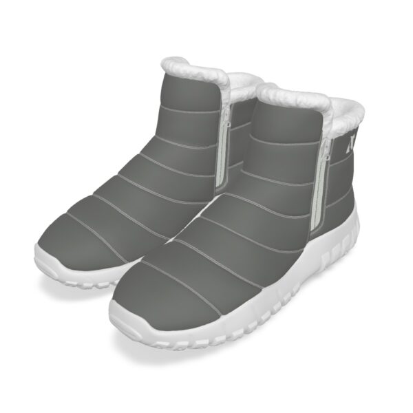 Slate Gray Ankle Height Snow Boots - Image 3