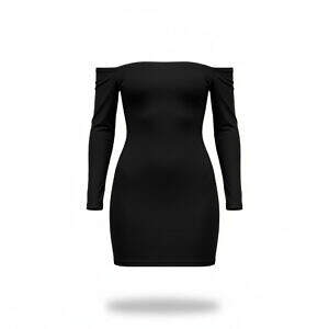 ArtDoggy™ Off-shoulder Back Lace Evening Dress | Black