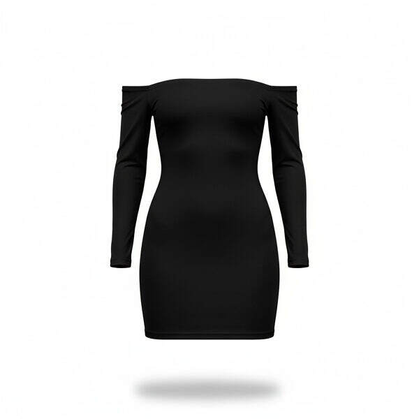 ArtDoggy™ Off-shoulder Back Lace Evening Dress | Black