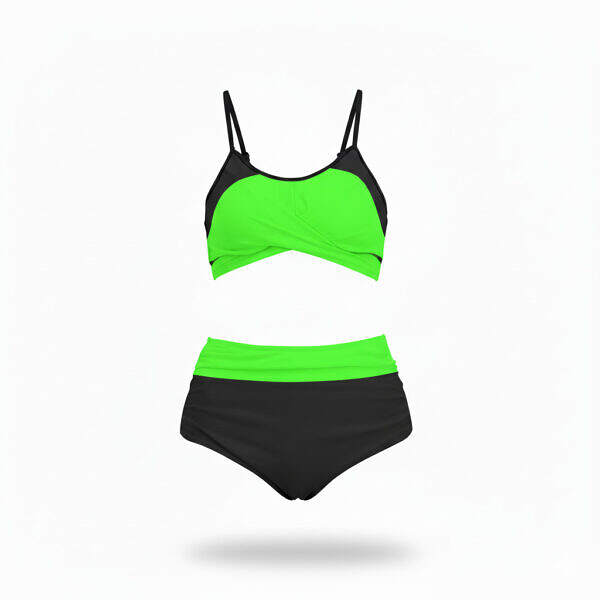 ArtDoggy™ Bowtie Backstrap Bikini Set | Neon Green with black accents