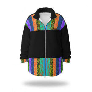 ArtDoggy™ Borg Fleece Zip-Up Jacket | 70's Soda
