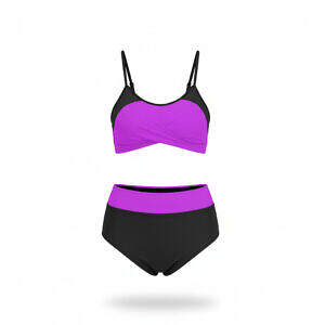 ArtDoggy™ Bowtie Backstrap Bikini Set | Purple with black accents