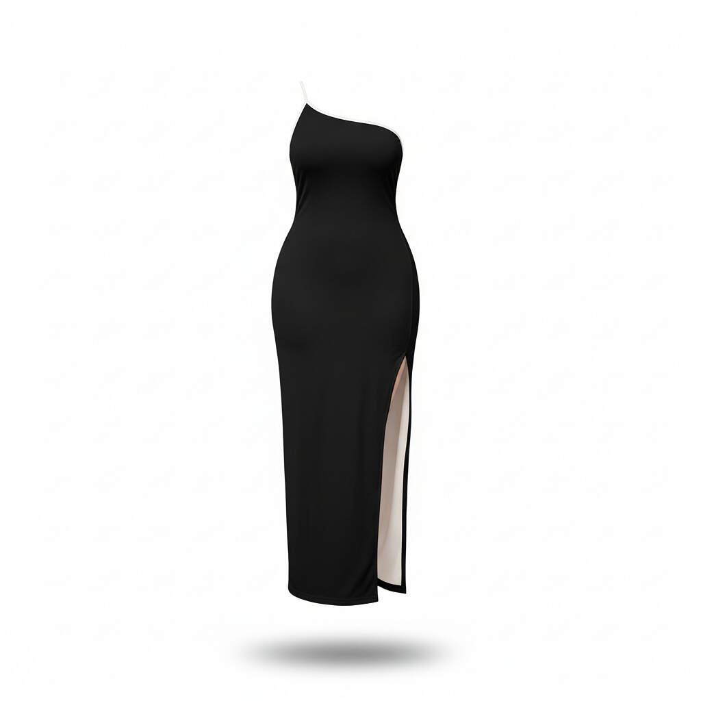 ArtDoggy™ Balanza Evening Dress | Black + White