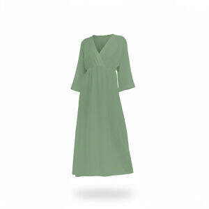 ArtDoggy™ Mid-Sleeve Long Dress | Olive ArtDoggy™ Mid-Sleeve Long Dress | Olive