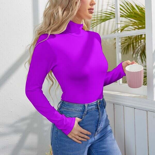 Long Sleeve Turtleneck Bodysuit - Image 22