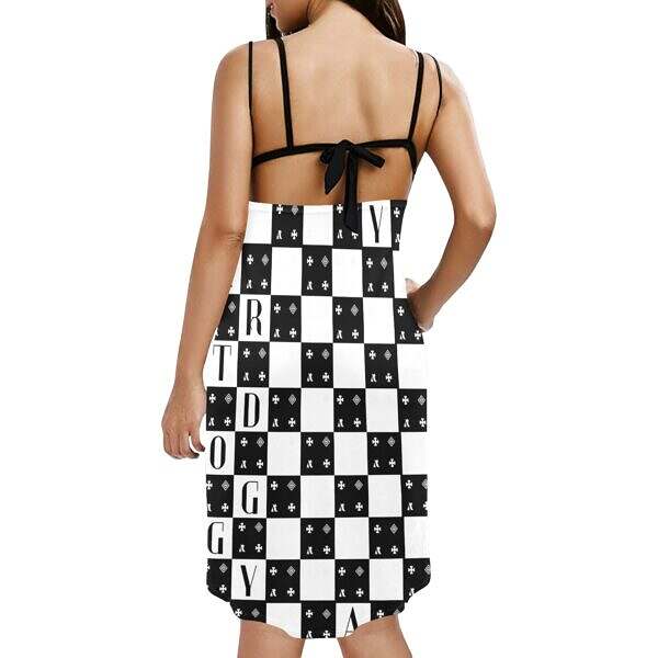 Backless Spaghetti Strap Wrap Dress - Image 10