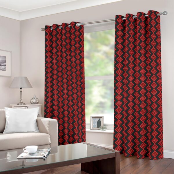 Blackout Curtains (Scarlet AD Gems on Black) - Image 3