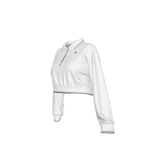 Cropped Half-Zip Collared Sweater - Image 4