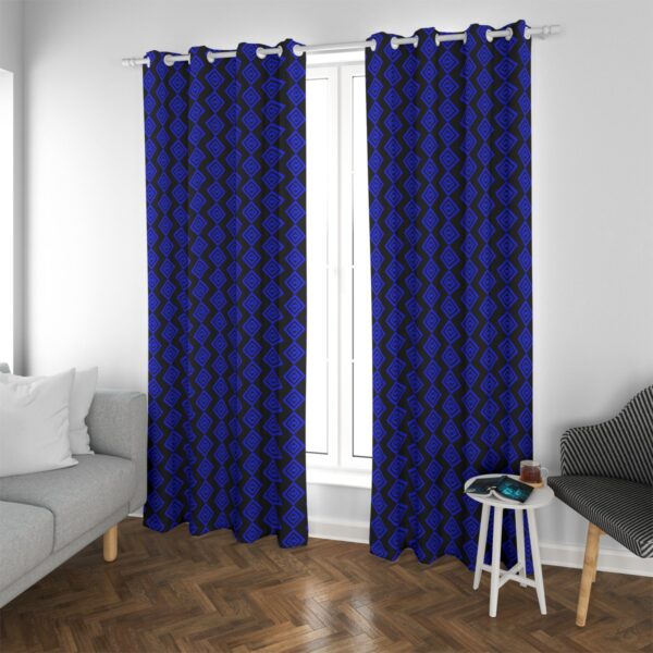 Blackout Curtains (Sapphire AD Gems on Black) - Image 2