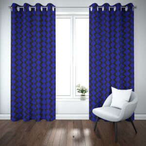 Blackout Curtains (Sapphire AD Gems on Black)