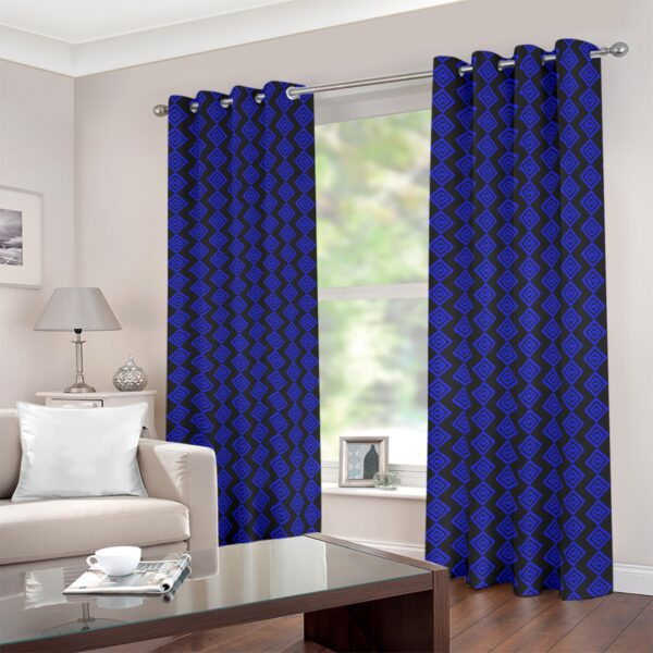 Blackout Curtains (Sapphire AD Gems on Black) - Image 3