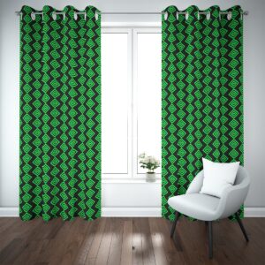 Blackout Curtains (Emerald AD Gems on Black)